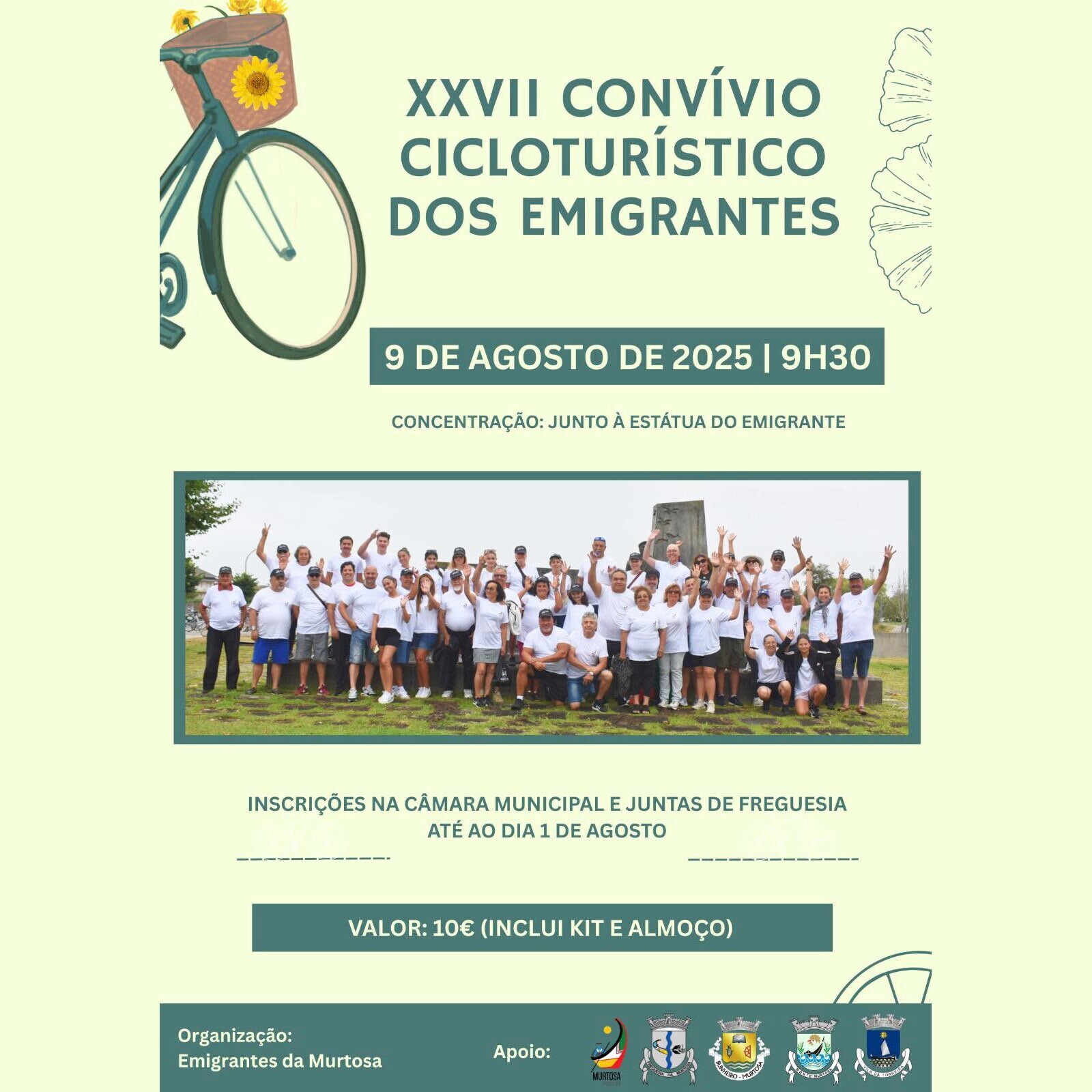EMIGRANTES MURTOSEIROS ORGANIZAM O XXVII CONVÍVIO CICLOTURÍSTICO